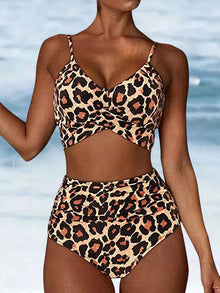 Ashley - Modernes 2-Teiliges Sommer-Bikini-Set – Leopard