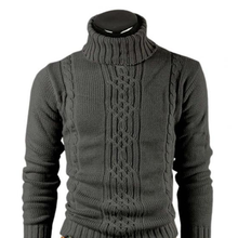 Bertrand – Warmer Strickpullover mit Rollkragen – Dunkelgrau