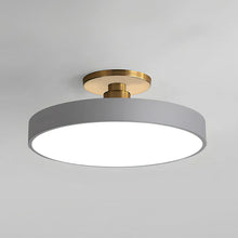 LuxLume | Moderne LED-Deckenleuchte mit edlen Goldakzenten – Grau