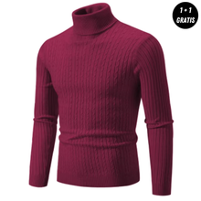 Warmer Strickpullover mit Rollkragen - ENZO – Rot