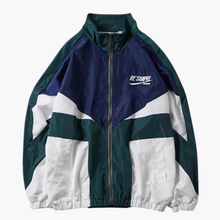 Herren Bomberjacke mit Reißverschluss und Colorblock Design – Blau