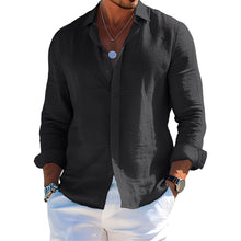 Félicien - Angenehmes langärmeliges Poloshirt – Schwarz