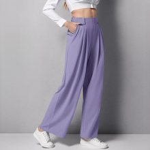 Montana - Bequeme Hose mit weitem Bein – Lila