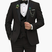 Stylisher Slim Fit Anzug - moderner Look für Herren zur Hochzeit – Schwarz