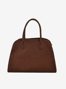 Handtasche aus Veloursoptik | Klassischer Schnitt | Zeitlose Eleganz – Kaffe