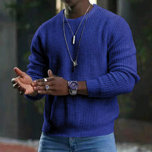 Liana | Herren Langarm Rundhalsausschnitt Pullover – Blau