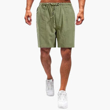 Sommerliche Freizeitherren-Shorts mit Kordelzug und Seitentaschen – Hellgrün