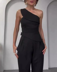 One-Shoulder-Jumpsuit | Eleganter Schnitt | Stilvoll & Modern – Schwarz