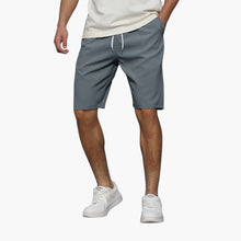 Lässige, knielange Herren-Sommer-Shorts mit Kordelzug – Dunkelgrau