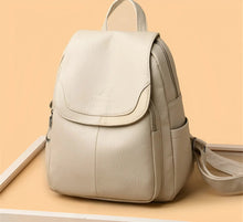 Eleganter Lederrucksack mit großzügigem Stauraum – Beige