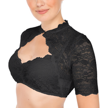 Daniella - Klassische Bluse für das Oktoberfest – Schwarz