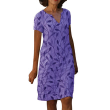 Kendal - Midi-Kleid mit V-Ausschnitt für Damen – Lila