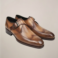 Theodore | Einzelschnalle Mönchsgurt Schnallenschuhe – Braun