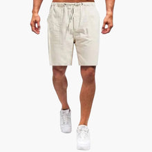 Sommerliche Freizeitherren-Shorts mit Kordelzug und Seitentaschen – Khaki