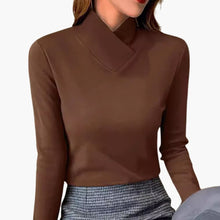 Mara | Eleganter Rollkragenpullover – Braun