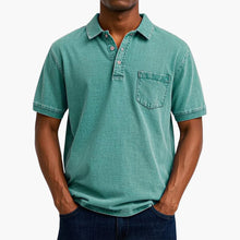Poloshirt Klassisches - Kurzarmshirt für Herren mit Tasche – Grün