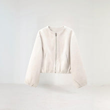 Damen Langarm Übergangsjacke | Gekürzte Passform – Beige