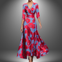 Saffie - Bedrucktes Wickelkleid – Rot (Fast ausverkauft)