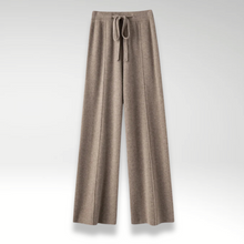 Weite Strickhose | Elastischer Bund | Kuscheliger Komfort – Taupe