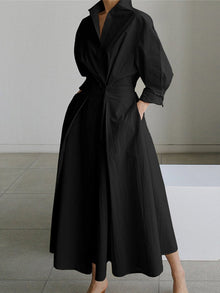 Mathilde | Zeitlose Lange Kleid – Schwarz
