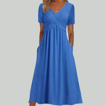 Mirella | Elegantes Kurvenkleid – Blau