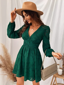 Thea - Stilvolles Mini-Kleid in A-Linie für Damen – Grün