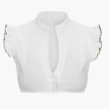 Broderie Anglaise Dirndlbluse für Damen - Oktoberfest 2025 – Hell Grün