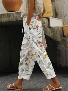 Leinenhose mit Blumenmuster | Lässig & Sommerlich | Bequemer Schnitt – Stil 2