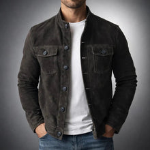 Heriberto – Bequeme Wildleder Jacke – Schwarz