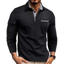 Jerome - Komfortables Langarm-Poloshirt – Schwarz