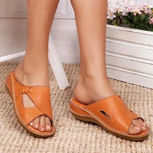 Robyn | Sandalen aus Leder – Orange