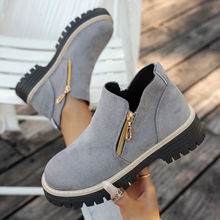 Angelika – Stiefeletten Aus Wildleder mit seitlichem Reißverschluss – Grau
