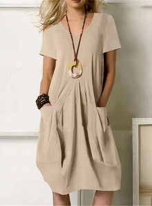 Kwani | Lässiges Fließendes Kleid – Beige