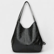 Reniva – Vintage-Schultertasche mit klarer Linie – Schwarz