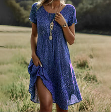 Racheal - Sommerkleid im Ethno-Stil für Kleid – Blauviolett