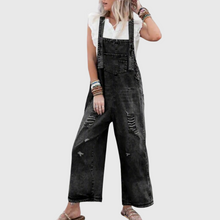 Yuna - Jumpsuit mit Vintage-Waschung – Schwarz