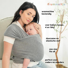 Rückenunterstützende Babytrage - CuddleWrap – Hellgrau