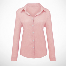 Bluse aus Leinen | Umlegekragen | Luftig & Zeitlos – Rosa