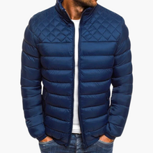Elegante Steppjacke - Herren Winterjacke mit Reißverschluss – Marineblau
