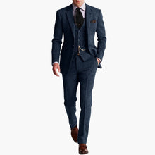 Hochzeitsgast-Anzug - eleganter Stil für Herren mit Weste – Marineblau