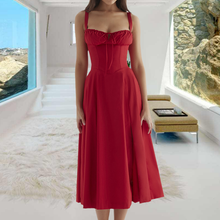 Lumivita™ – Elegantes Damen Sommerkleid – Rot