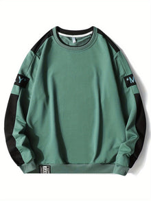 Lässiger Baumwolle Fleece Sweatshirt für Männer | Perfekt für den Alltag – Grün