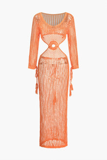 Kate | Boho-Strandkleid mit Cut-Outs – Perfekt für Sommer & Urlaub – Orange
