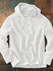 Matthias™ | Strick Hoodie – Weiß