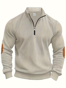 Breno™ - Eleganter Pullover mit halbem Reißverschluss – Aprikose