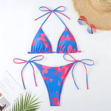 Ocean Chic - Bikini-Set mit brasilianischem Halfter – Blau