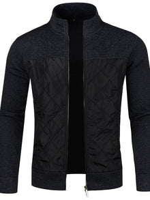 Grzegorz – Langärmelige Strickjacke Mit Reißverschluss – Schwarz