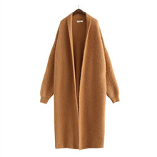 Sarah | Damen Offener Langer Mantel Stil – Kamel