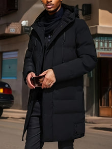 Casual Reißverschlussleiste Mit Taschen Winterjacke Für Herren | Perfekt für Winter – Schwarz
