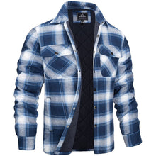 Darius | Herren-Holzfällerjacke im karierten Design – Bleu clair